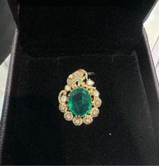 PENDANT SET / LOCKETS Pendant set 293 MOZONITE EMERALD