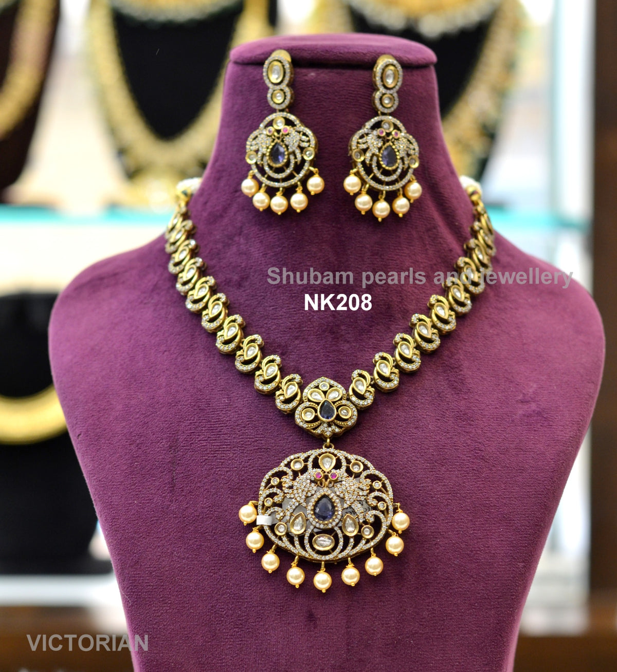 NECKLACE Nk208 VICKTORIAN  EMETHYST PURPLE