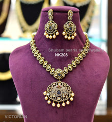 NECKLACE Nk208 VICKTORIAN  EMETHYST PURPLE