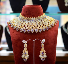 CHOKER CH060 DIAMOND  EMETHYST PURPLE