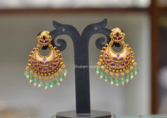 Earring eARRINGS 212 NAKSHI KEMPU RUBY