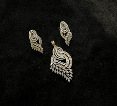 PENDANT SET CHAINS PENDANT SET 112 DIAMOND  WHITE