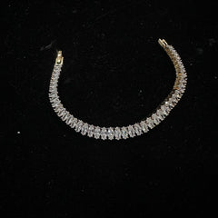 BRACELET/BANGLE Bracelet 044 DUAL PLATING DIAMOND LOOK Openable