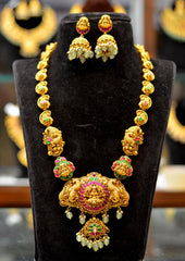 NECKLACE Long Necklace 168 - NE168 NAKSHI JADAU MIX MINT GREEN