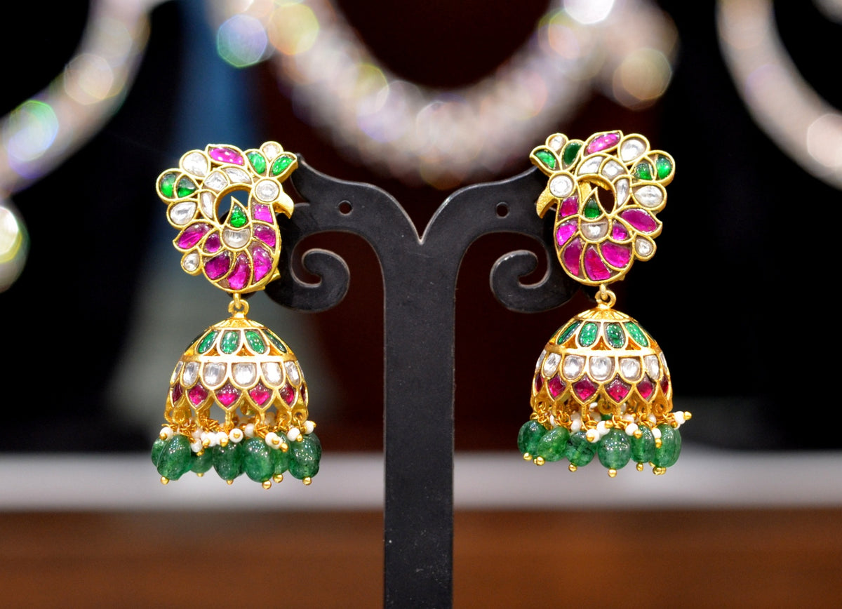 JADAU Jhumka 075 JADAU MULTI COLOR