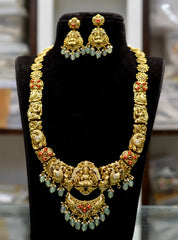 NECKLACE Long Necklace 167 - NE167 NAKSHI AD STONE MINT GREEN