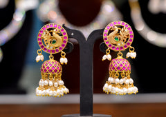 JADAU Jhumka 077 JADAU RUBY
