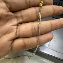 CHAINS AND HASLI 2 tone 2 line indian made chain handmade 16-18 Inch