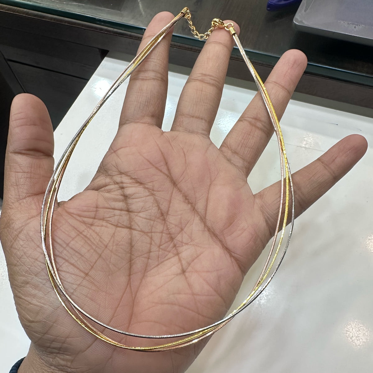 DORI AND CHAINS Three  tone indian  - TWAN ITALIAN  16-18 Inch