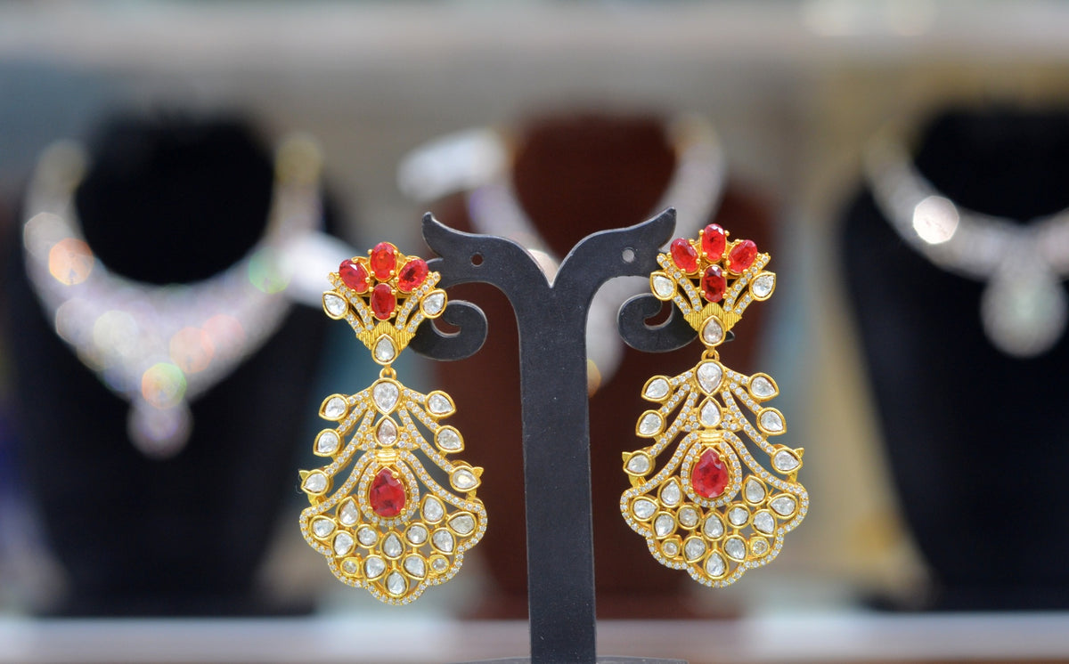 Earring Ea182 MOZONITE RUBY