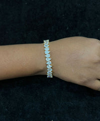 BRACELET/BANGLE Bracelet 030 DUAL PLATING DIAMOND LOOK Openable