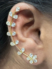Earring Earcuff 006 GOLDEN STONE GOLDEN