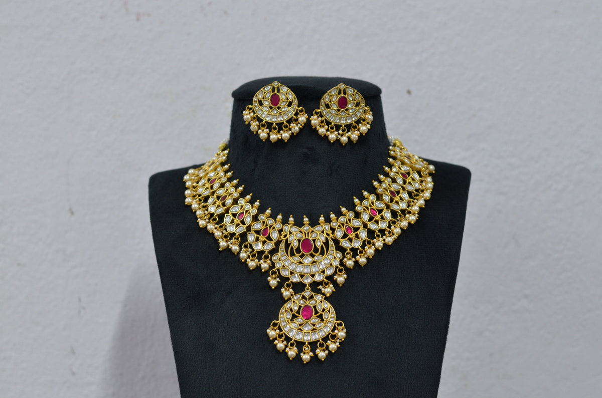 JADAU necklace 590 JADAU WHITE AND RUBY