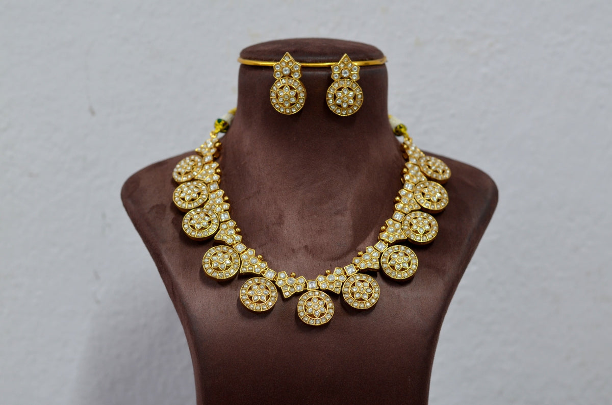 NECKLACE Nk119 KEMPU JADAU LOOK REVERSIBLE MULTI COLOR - MU