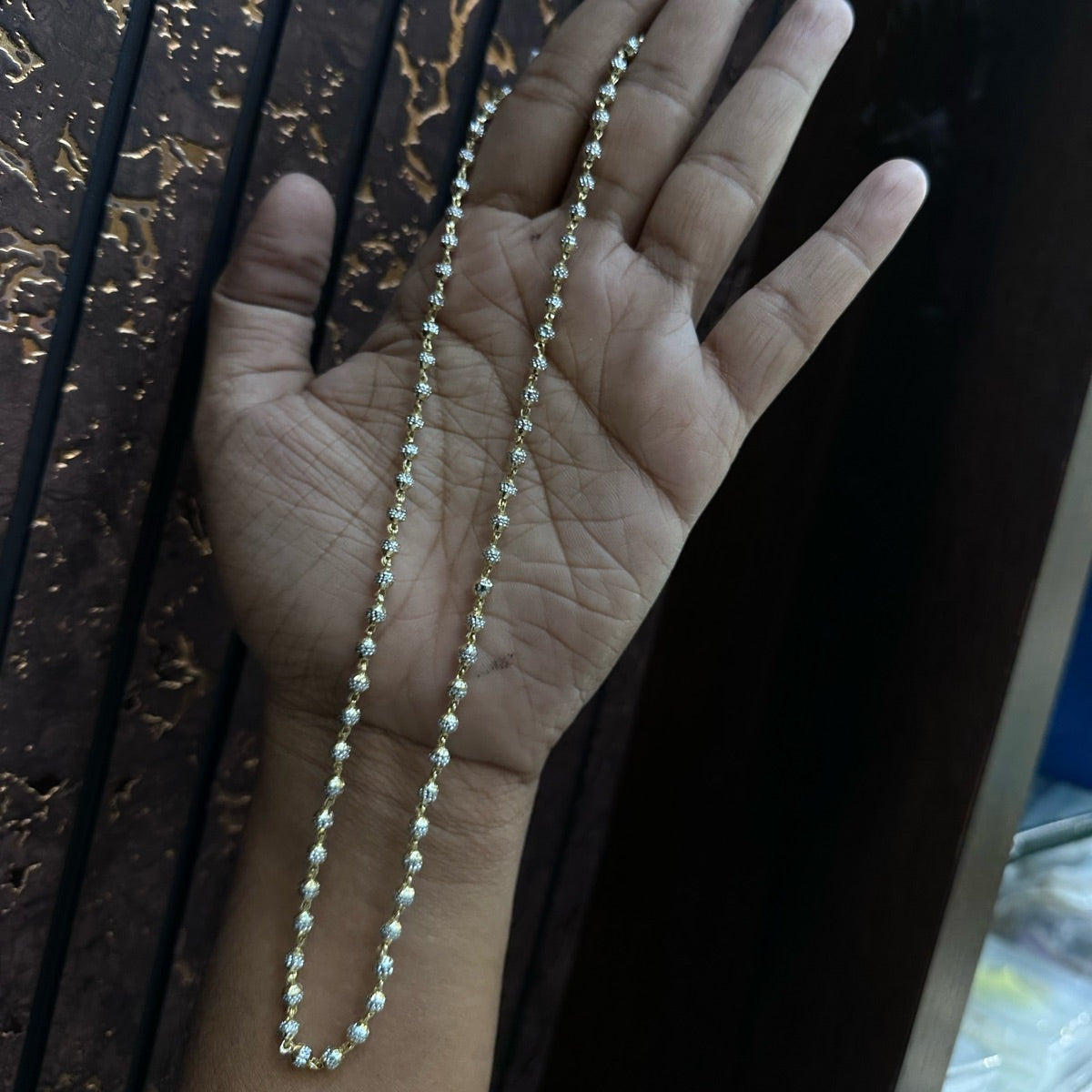 DORI AND CHAINS Short 4mm one tone DIAMOND 16-18 Inch