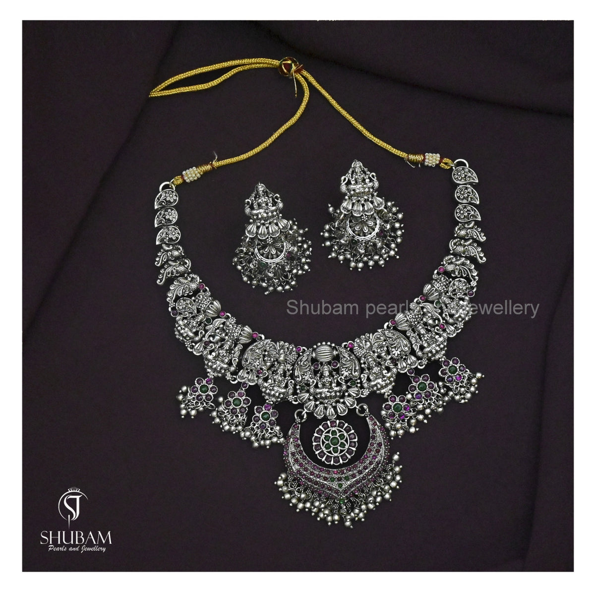 NECKLACE NAKSHI NECKLACE 427 NAKSHI ANTQIUE WHITE