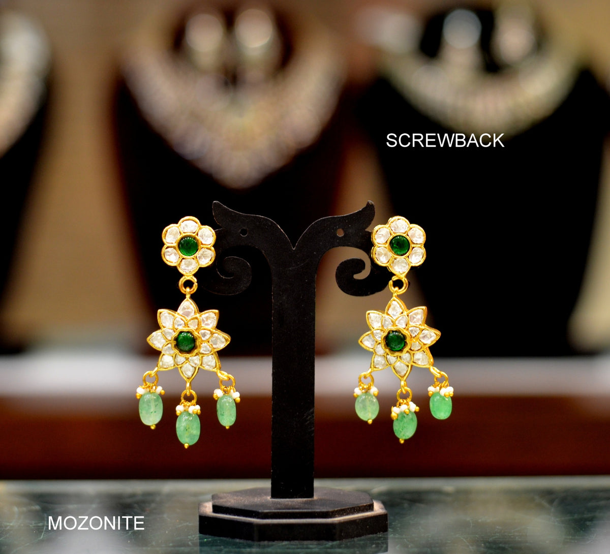 Earring Earrings 120 MOZONITE WHITE