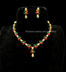 NECKLACE Necklace 394 NAVRATNA GOLDEN