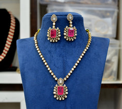 NECKLACE Necklace 832 MOZONITE RUBY