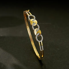 BRACELET/BANGLE Bracelet 047 DUAL PLATING DIAMOND LOOK Openable