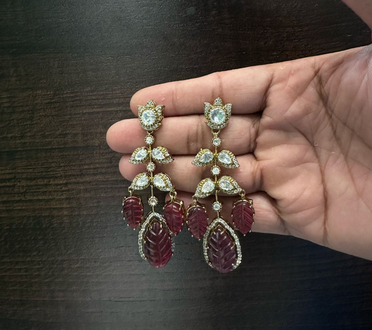 Earring Earrings 182 MOZONITE RUBY