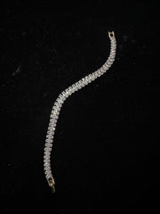 BRACELET/BANGLE Bracelet 044 DUAL PLATING DIAMOND LOOK Openable