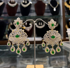 Earring ER014 DIAMOND  EMERALD