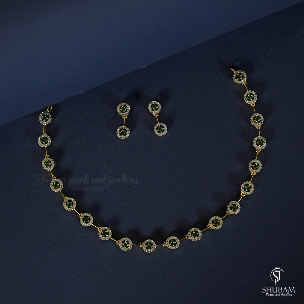 NECKLACE neckalce 113 DIAMOND EMERALD