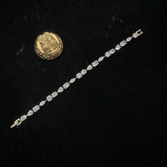 BRACELET/BANGLE Bracelet 045 DUAL PLATING DIAMOND LOOK Openable