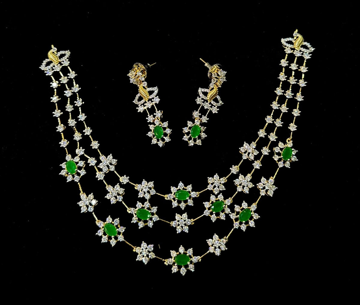 NECKLACE necklace 858 DIAMOND EMERALD