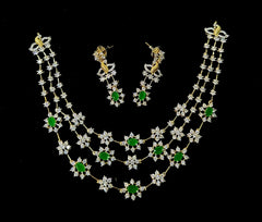 NECKLACE necklace 858 DIAMOND EMERALD