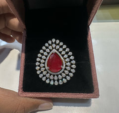 FINGERRING FInger ring 60 DIAMOND RUBY