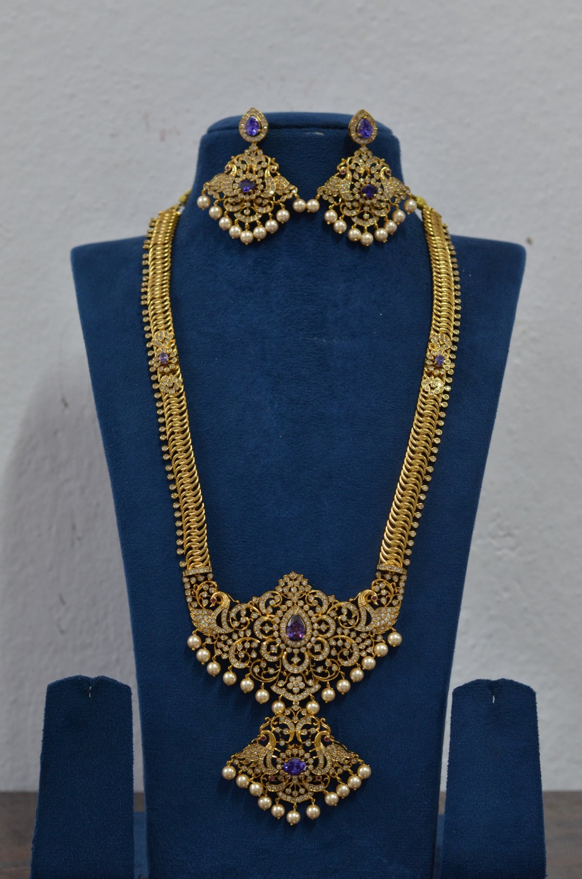 NECKLACE necklace 934 GOLDEN STONE EMETHYST PURPLE