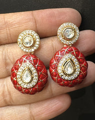 Earring Earrings 067 GOLDEN STONE RUBY