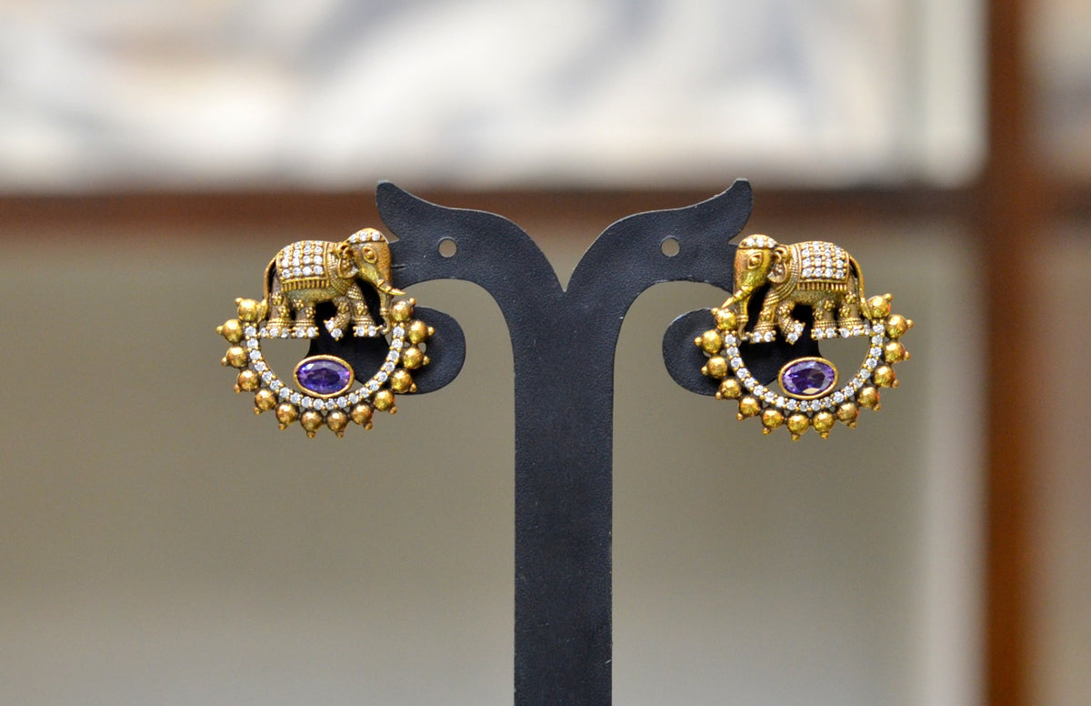 Earring Eartops 125 VICKTORIAN  EMETHYST PURPLE