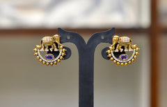 Earring Eartops 125 VICKTORIAN  EMETHYST PURPLE