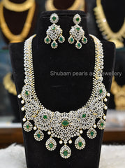 NECKLACE Long Necklace 013 - NE013 DIAMOND EMERALD