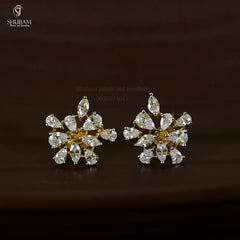Earring eartops 115 DIAMOND DUAL PLATING DIAMOND LOOK