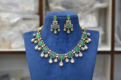 NECKLACE nk026 VICKTORIAN  MINT GREEN mozonite