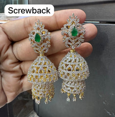 Earring ER011 DIAMOND  EMERALD