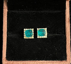 Earring er044 DIAMOND  MINT GREEN