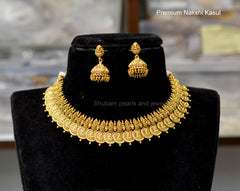 NECKLACE Kasul mala short 003 - KA003 NAKSHI ANTQIUE GOLDEN