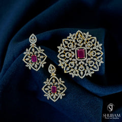 PENDANT SET CHAINS pendant set 198 DIAMOND RUBY