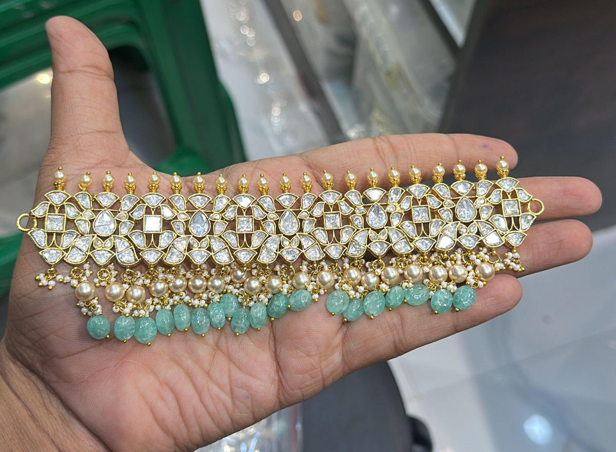 JADAU necklace 590 MOZONITE WHITE