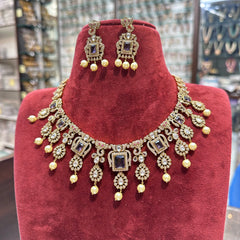 NECKLACE nk214 VICKTORIAN  EMETHYST PURPLE