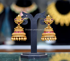 Earring Earrings 306 NAKSHI KEMPU RUBY
