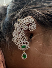 Earring Earcuff 016 DIAMOND EMERALD