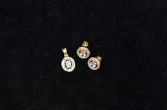 PENDANT SET / LOCKETS Pendant set 236 DIAMOND DUAL PLATING DIAMOND LOOK