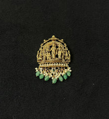 PENDANT SET / LOCKETS Locket 042 NAKSHI ANTQIUE EMERALD