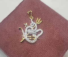 PENDANT SET CHAINS Locket 026 DIAMOND DUAL PLATING DIAMOND LOOK